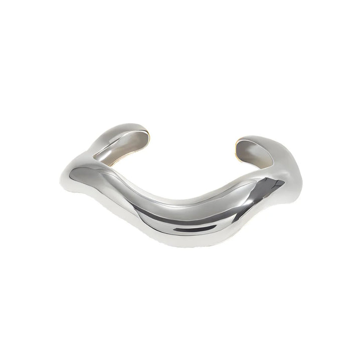 Wave Cuff, Silver