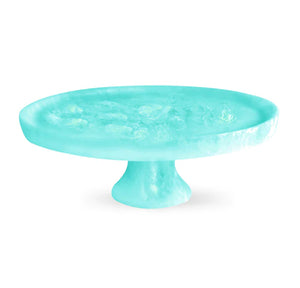 Medium Footed Cake Plate, Aqua