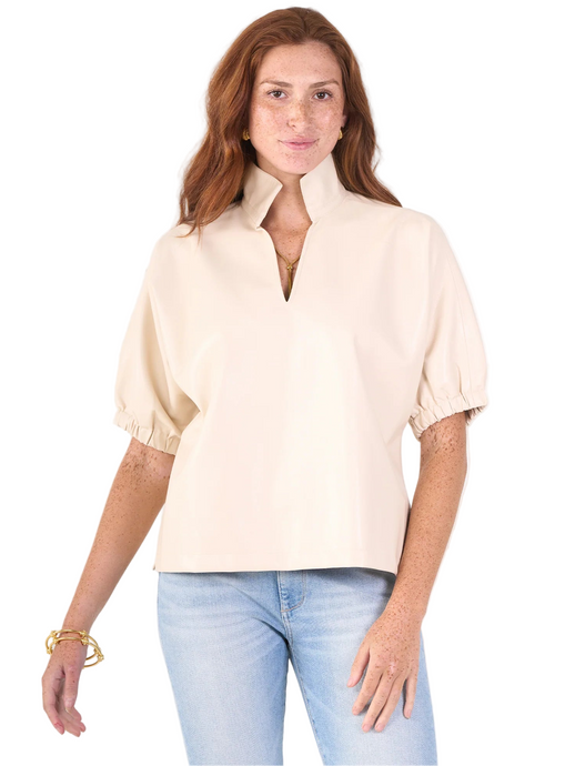 Poppy Top, Sandshell Vegan Leather