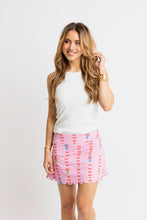 Floral Vine Scallop Athleisure Skort
