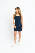 Navy Kourt Pleated Athleisure Dress