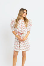 Digital Floral Shirt Dress with Tie