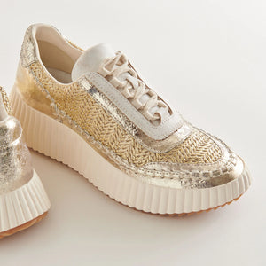Dolen Sneaker, Gold Knit