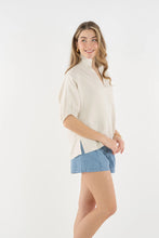 Poppy Top, Sandshell Linen