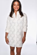 White on White Button Up Shirtdress