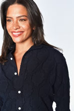 Black Cotton Flowers Midi Dress