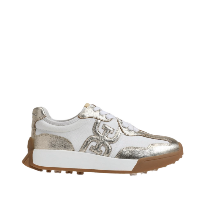Langley Sneaker, Off White/Molten Gold