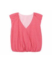 Red Check Poplin Bubble Top