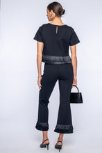 JoJo Pant, Solid Black With Fringe
