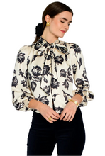 Brit Bow Blouse, Snow Tulip