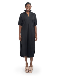 Poppy Caftan, Black Ponte