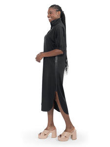 Poppy Caftan, Black Ponte