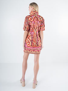 Poppy Dress, Tribal Palm