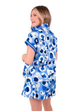 Poppy Pullover, Blue Collegiate Cheetah