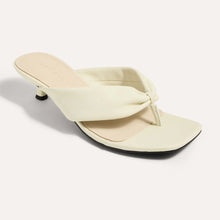 Eva Kitten Heel, Cream Leather