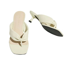 Eva Kitten Heel, Cream Leather