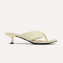 Eva Kitten Heel, Cream Leather