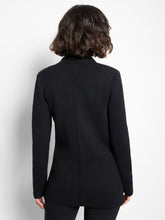 Elegant Knit Blazer, Black