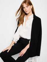 Elegant Knit Blazer, Black