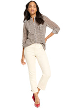 Abstract Dot Falling Chiffon Top