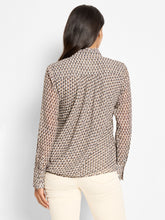 Abstract Dot Falling Chiffon Top