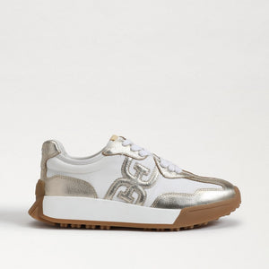 Langley Sneaker, Off White/Molten Gold