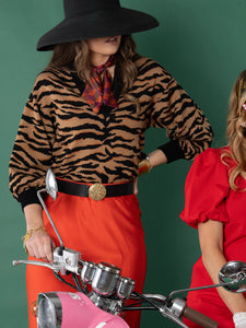 Lolli Sweater, Tiger Jacquard