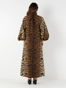 Fiona Dress, Tiger Jacquard