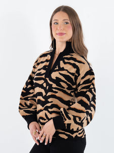 Lolli Sweater, Tiger Jacquard