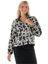 Long Sleeve Poppy Top, Boot Novelty Jacquard