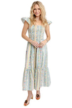 French Cottage Floral Smock Maxi Dress