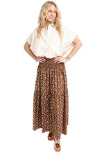 Floral Smock Tier Maxi Skirt