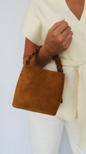 Suede Hadley Bag, Light Brown
