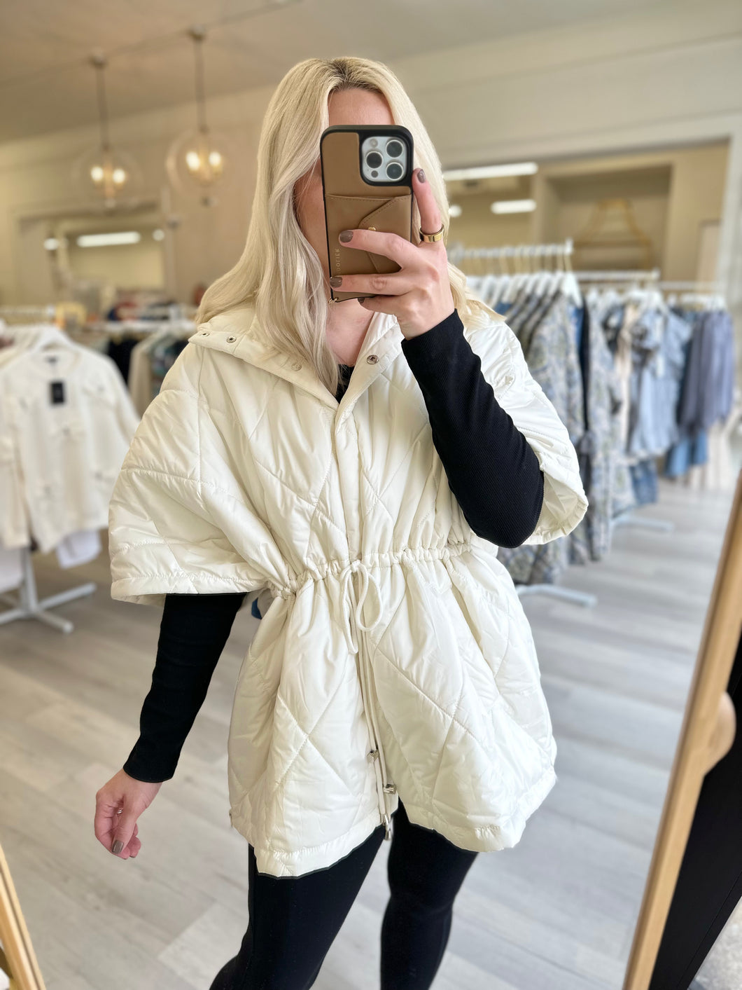 Ivory clearance puffer vest
