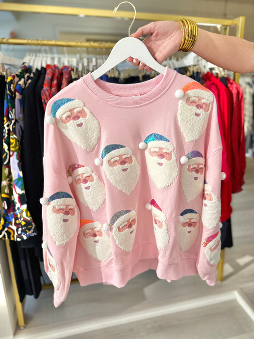 Light Pink Santa Sweatshirt