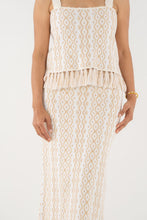 Capri Knit Skirt, Blanc Petals