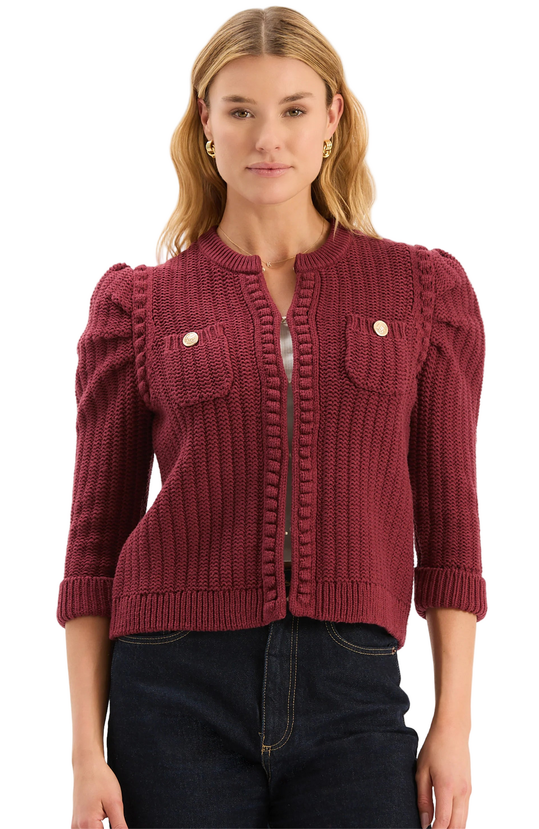 Liza Cotton Blend Knit Jacket