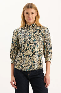 Lawson Cotton Teal Animal Shirt