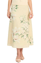 Valentina Cotton/Linen Floral Skirt
