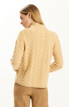 Gracie Cashmere Basketweave Sweater, Iced Coffee
