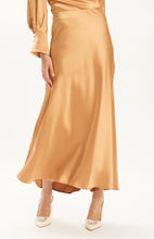 Edie Charmeuse Skirt, Champagne