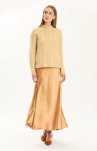 Gracie Cashmere Basketweave Sweater, Iced Coffee