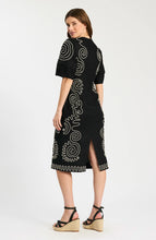 Posey Linen Embroidered Midi Dress