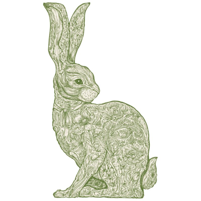 Greenhouse Hare Placemats [Pack of 12]