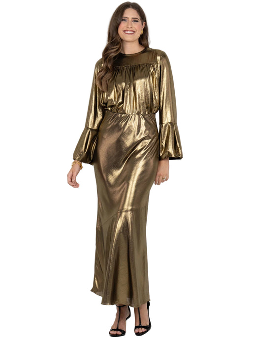 Bias Skirt, Liquid Gold