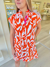 Savannah Button Up Dress, Orange