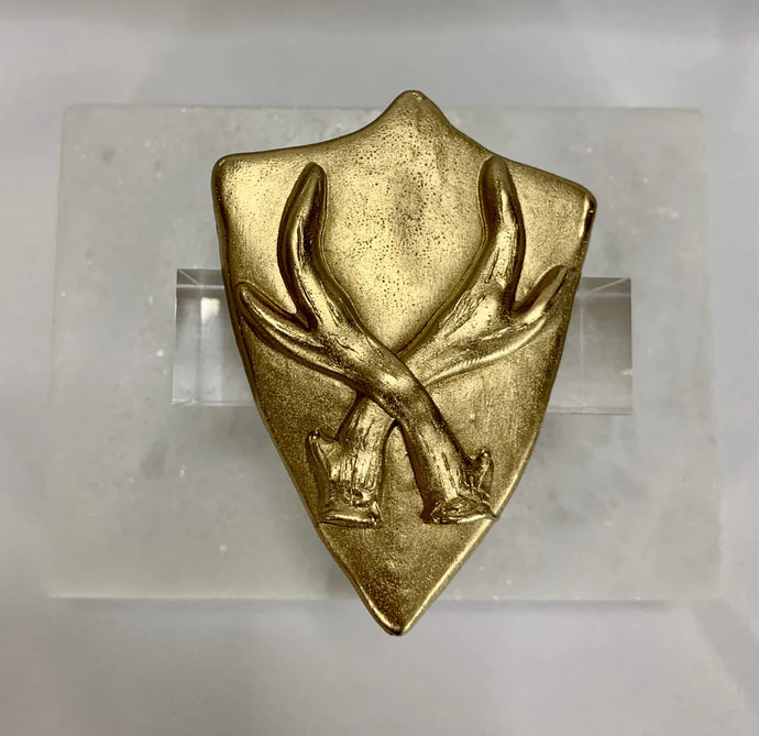 Shield with Deer Antlers Acrylic Napkin Rings [SET OF 4]