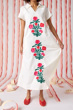 Franny Dress, Ivory With Embroidery