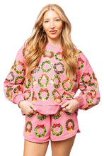 Hot Pink Multi Wreaths Sweatshirt