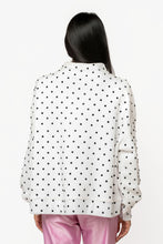 White & Black Poka Dot Multi Christmas Tree Mockneck Sweatshirt
